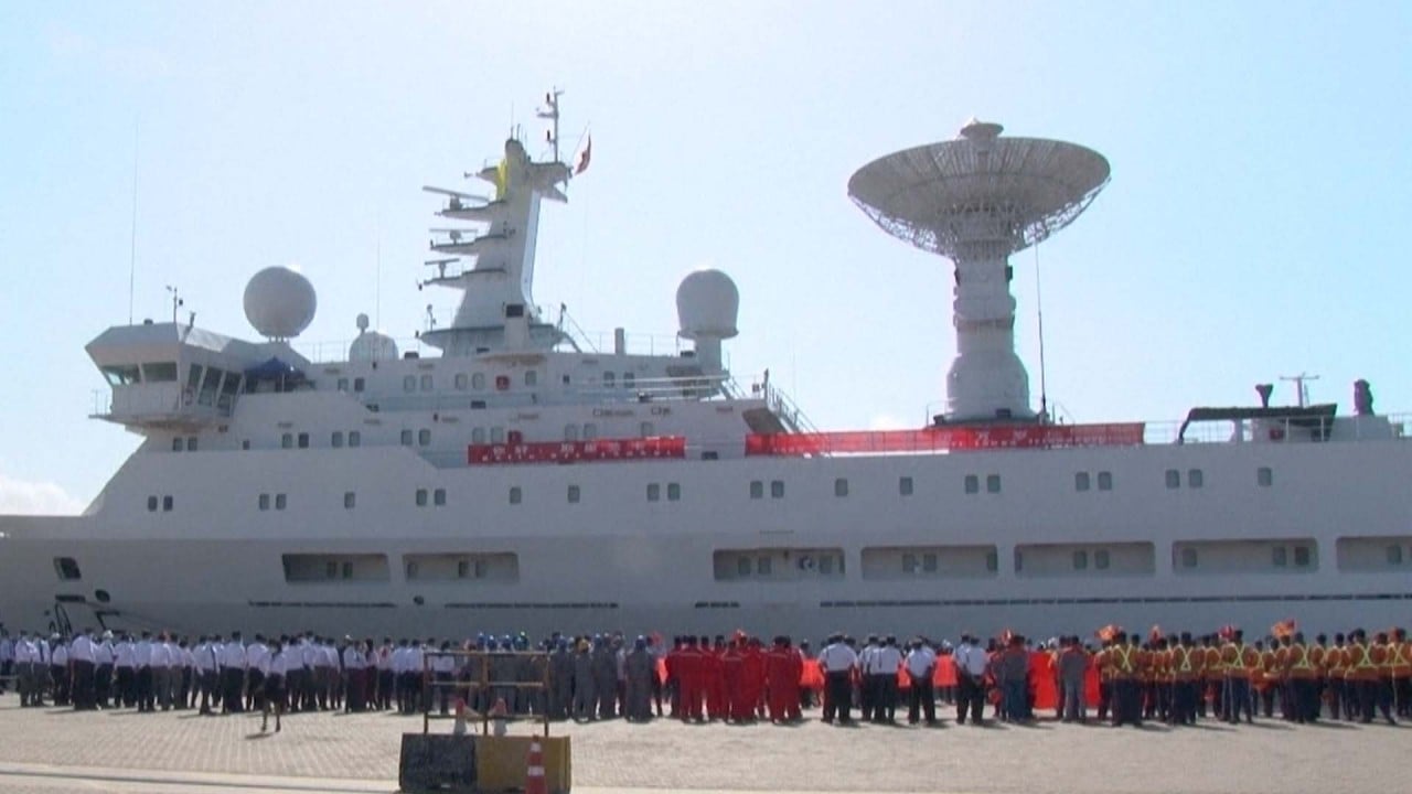 Chinese research ship docks at Sri Lanka’s Hambantota port amid heightened regional tensions